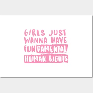 Girls Just Wanna Have Fundamental Human Rights Posters and Art